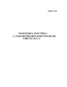 Măsurarea electrică a parametrilor RLC - Pagina 1
