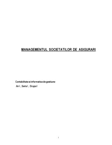 Managementul societăților de asigurări - Pagina 1