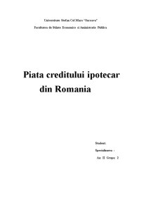 Piața creditului ipotecar din România - Pagina 1