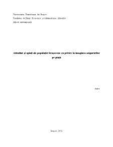 Cercetare de marketing privind atitudinile și opiniile populației brașovene cu privire la imaginea asigurărilor pe piață - Pagina 1