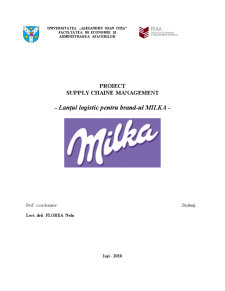 Lanțul Logistic Pentru Brand-ul Milka - Pagina 1