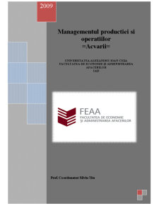 Managementul producției și operațiilor - Pagina 1