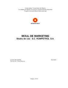 Mixul de Marketing. Studiu de Caz SC Rompetrol SA - Pagina 2