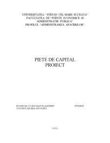 Piețe de capital - Pagina 1