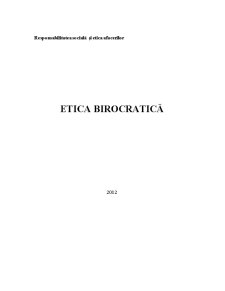 Etica Birocratică - Pagina 1