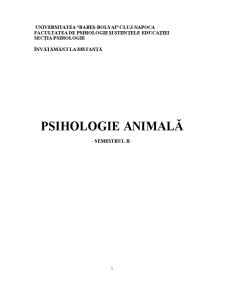 Psihologie Animală - Pagina 1