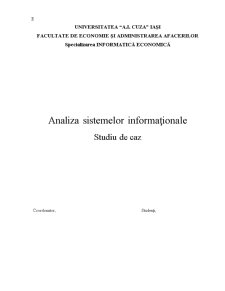 Analiza Sistemelor Informaționale - Pagina 1
