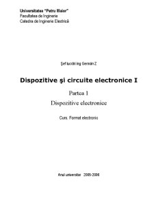 Dispozitive și Circuite Electronice 1 - Pagina 1
