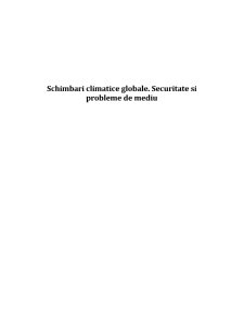 Schimbări climatice globale. securitate și probleme de mediu - Pagina 1