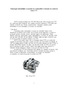 Tehnologia Îmbunătățirii Economiei de Combustibil și Sistemul de Control în Noua CVT - Pagina 1