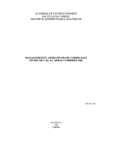 Managementul operațiunilor comerciale - SC Adras Comimpex SRL - Pagina 1