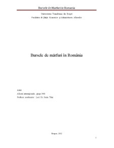 Bursele de mărfuri în România - Pagina 1