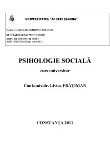 Psihologie Socială - Pagina 1