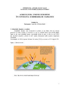 Agricultura Uniunii Europene în Contextul Schimbărilor Climatice - Pagina 1