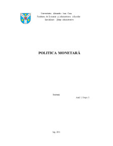 Politica Monetară - Pagina 1