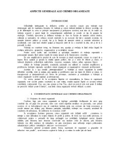 Aspecte Generale ale Crimei Organizate - Pagina 1
