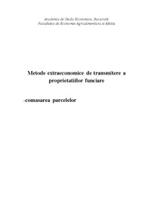 Metode extraeconomice de transmitere a proprietăților funciare - Pagina 1