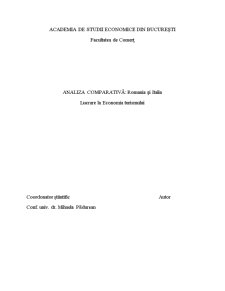 Analiza comparativă între România și Italia - Pagina 1