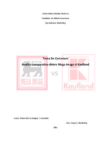 Analiza comparativă dintre Mega Image și Kaufland - Pagina 1