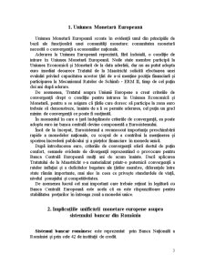 Implicațiile Unificării Monetare Europene asupra Sistemului Bancar din România - Pagina 3