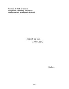 Raport de Țara Croatia - Pagina 1