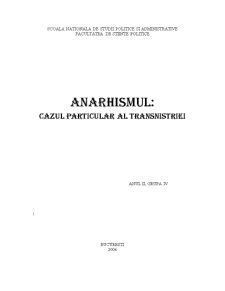 Anarhismul - Cazul Particular al Transnistriei - Pagina 1