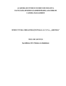 Structura organizațională ACPA Aroma - Pagina 1