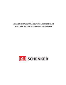 Analiza Comparativă a Calității Locomotivelor Electrice din Parcul Companiei DB Schenker - Pagina 1