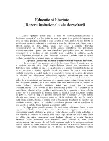Recenzie educație și libertate - repere insitutionale ale dezvoltării - Pagina 1