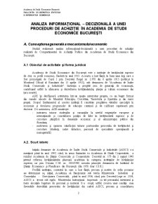 Analiza Informațional - Decizională a unei Proceduri de Achiziție în Academia de Studii Economice București - Pagina 2