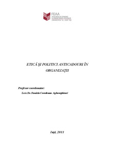 Etică și Politici Anticadouri în Organizații - Pagina 1