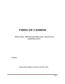 Materiale avansate - fibră de carbon - Pagina 1