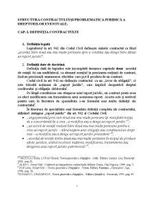 Structura Contractului și Problematica Juridică a Drepturilor Eventuale - Pagina 1