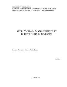 Supply Chain Management în Electronic Businesses - Pagina 1