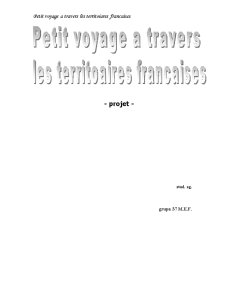 Petit voyage a travers les territoiares francaises - Pagina 1