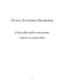 Criză datoriilor suverane - cauze și consecințe - Pagina 1
