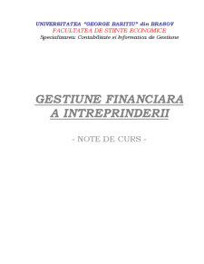Gestiunea financiară a întreprinderii - Pagina 1