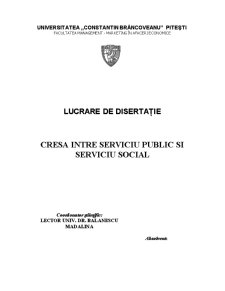 Creșa între serviciu public și serviciu social - Pagina 1