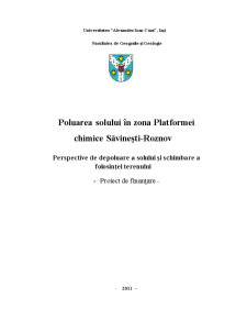 Poluarea solului pe platforma chimică Savinesti-Roznov - perspective de depoluare a solului și schimbarea folosinței terenului - Pagina 1