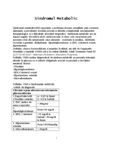 Sindromul Metabolic - Pagina 1