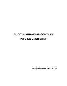 Audit Financiar Contabil Privind Veniturile - Pagina 1