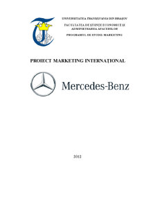 Mercedez-Benz marketing internațional - Pagina 1