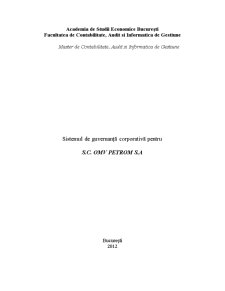 Sistemul de guvernanță corporativă pentru SC OMV Petrom SA - Pagina 1