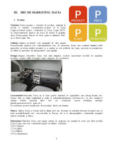 Mix-ul de Marketing al Firmei Dacia - Pagina 5