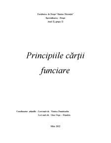 Principiile Cărților Funciare - Pagina 1
