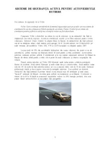 Sisteme de Siguranță Activă pentru Autovehicule Rutiere - Pagina 1