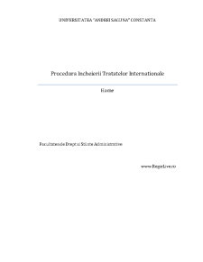 Procedură încheierii tratatelor internaționale - Pagina 1