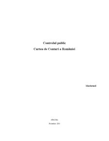 Controlul public - curtea de conturi a României - Pagina 1