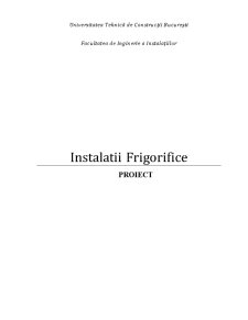 Instaltii Frigorifice - Pagina 1