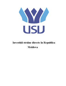 Investiții Străine Directe în Republica Moldova - Pagina 1